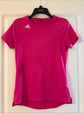 adidas Women's Bright Fuchsia Short Sleeve Performance Tee
